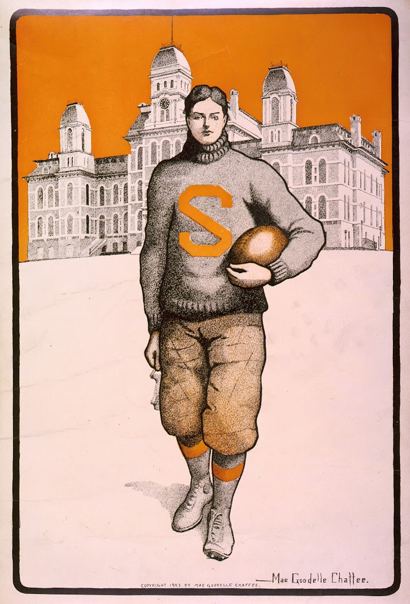 Syracuse Football Player Full Length Standing Facing Front With Syracuse Univers
