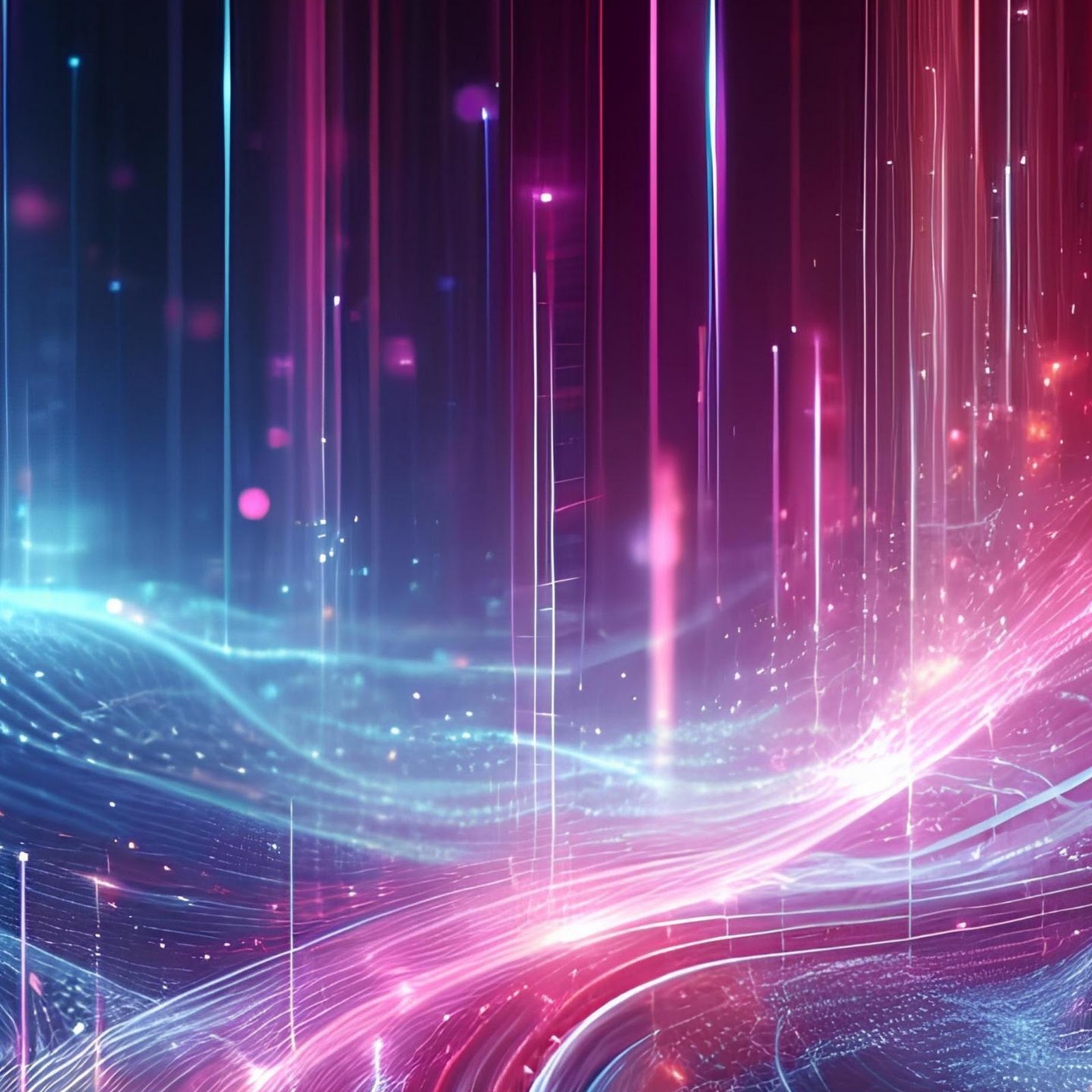 Download Abstract Neon Data Streams 2K iPhone
