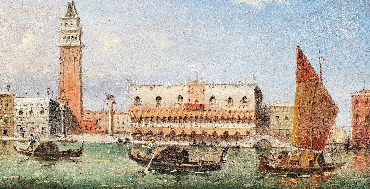 Gondolas infront of the Ca dOro