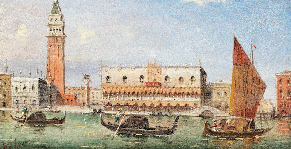 Gondolas infront of the Ca dOro