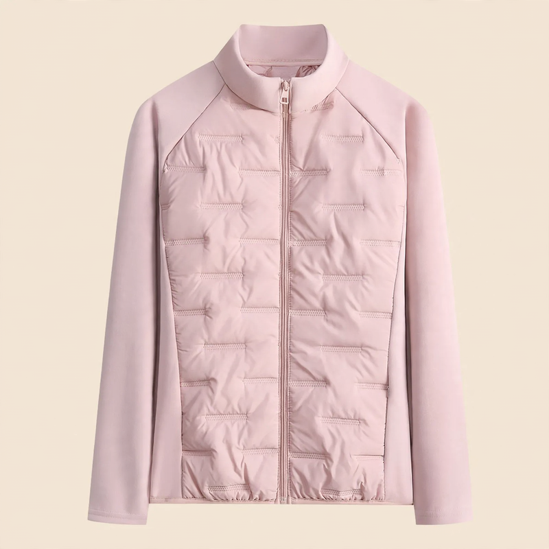 Sporty fitted quilted jacket for women