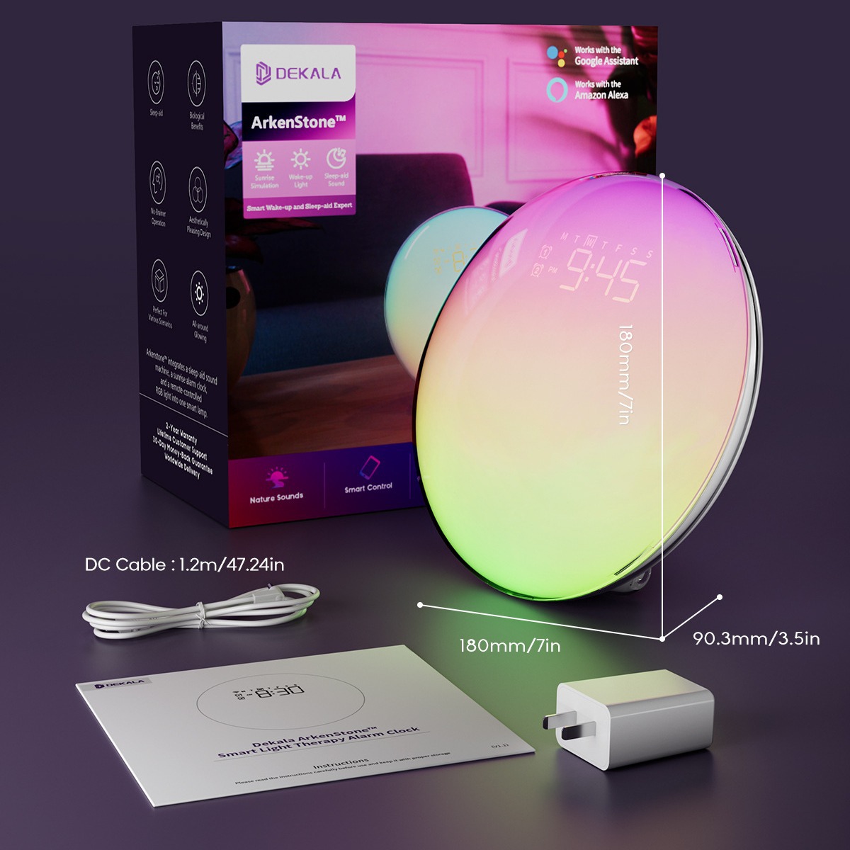 Intelligente Lichtwecker-Leuchte mit Sonnenaufgangssimulation