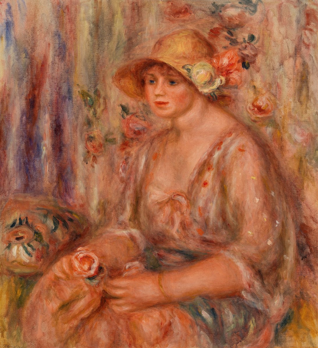 Woman in Muslin Dress Femme en robe de mousseline 1917