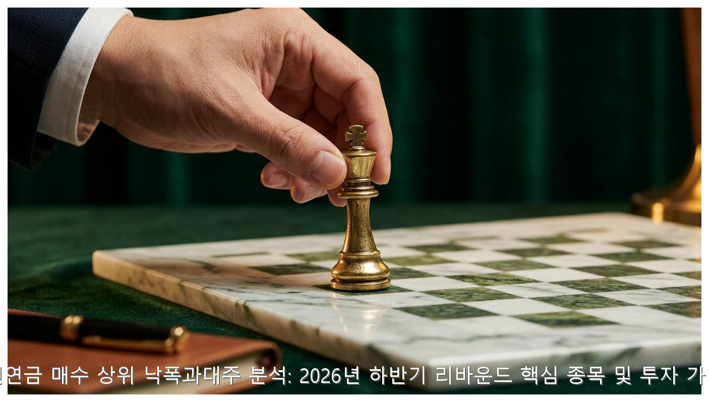 국민연금 매수 상위 낙폭과대주 분석: 2026년 하반기 리바운드 핵심 종목 및 투자 가이드 핵심 안내 및 분석 인포그래픽 (2)