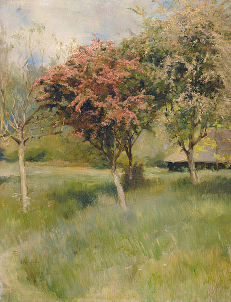Blommande hagtorn Vy från Chantilly 1886