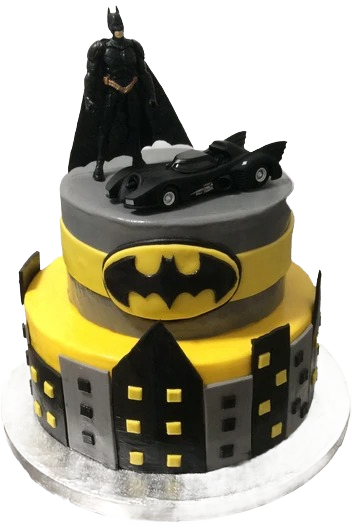 Batman 2 Tier Birthday Cake CB-NC274