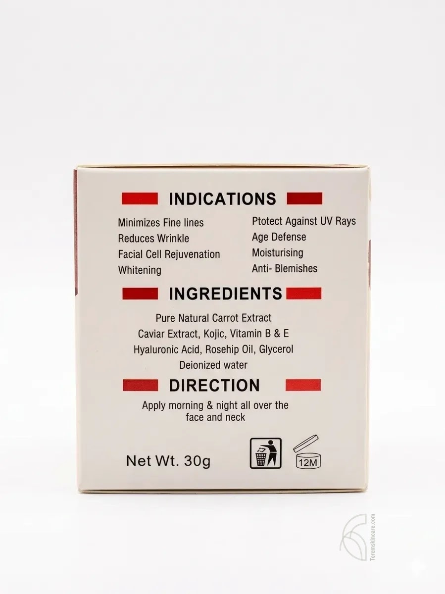 Miss Queen Pure Carrot & Caviar Extract Essential Facial Cream
