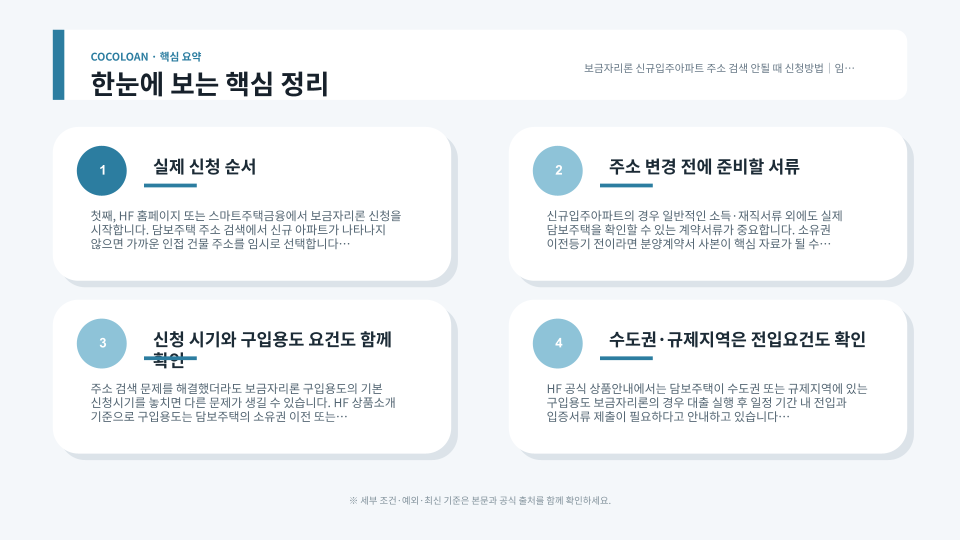 신규입주아파트 주소가 검색되지 않을 때 임시주소 입력 후 심사 중 실제 주소로 변경하는 절차