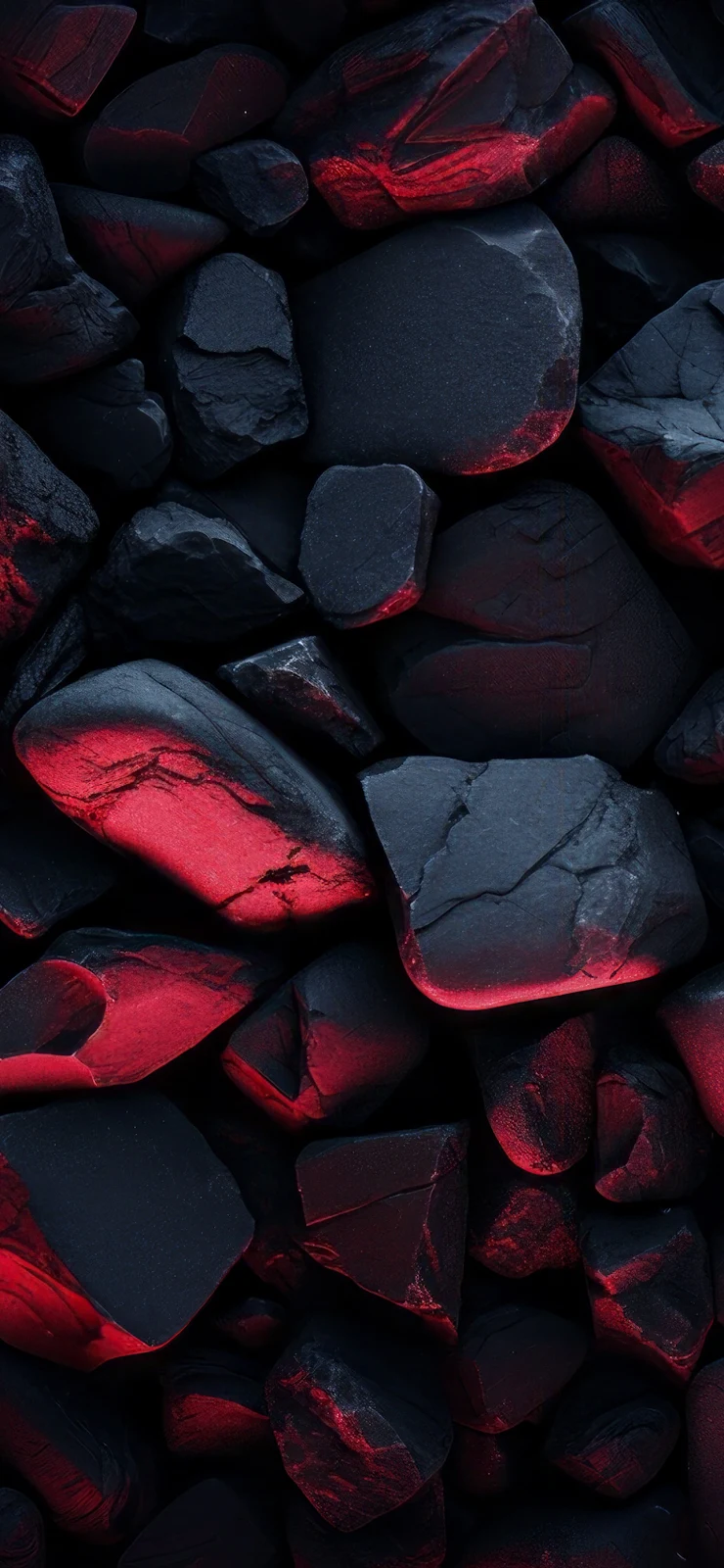Rocks, Dark, Red, Lava Full HD iPhone Wallpaper Background (1284x2778)