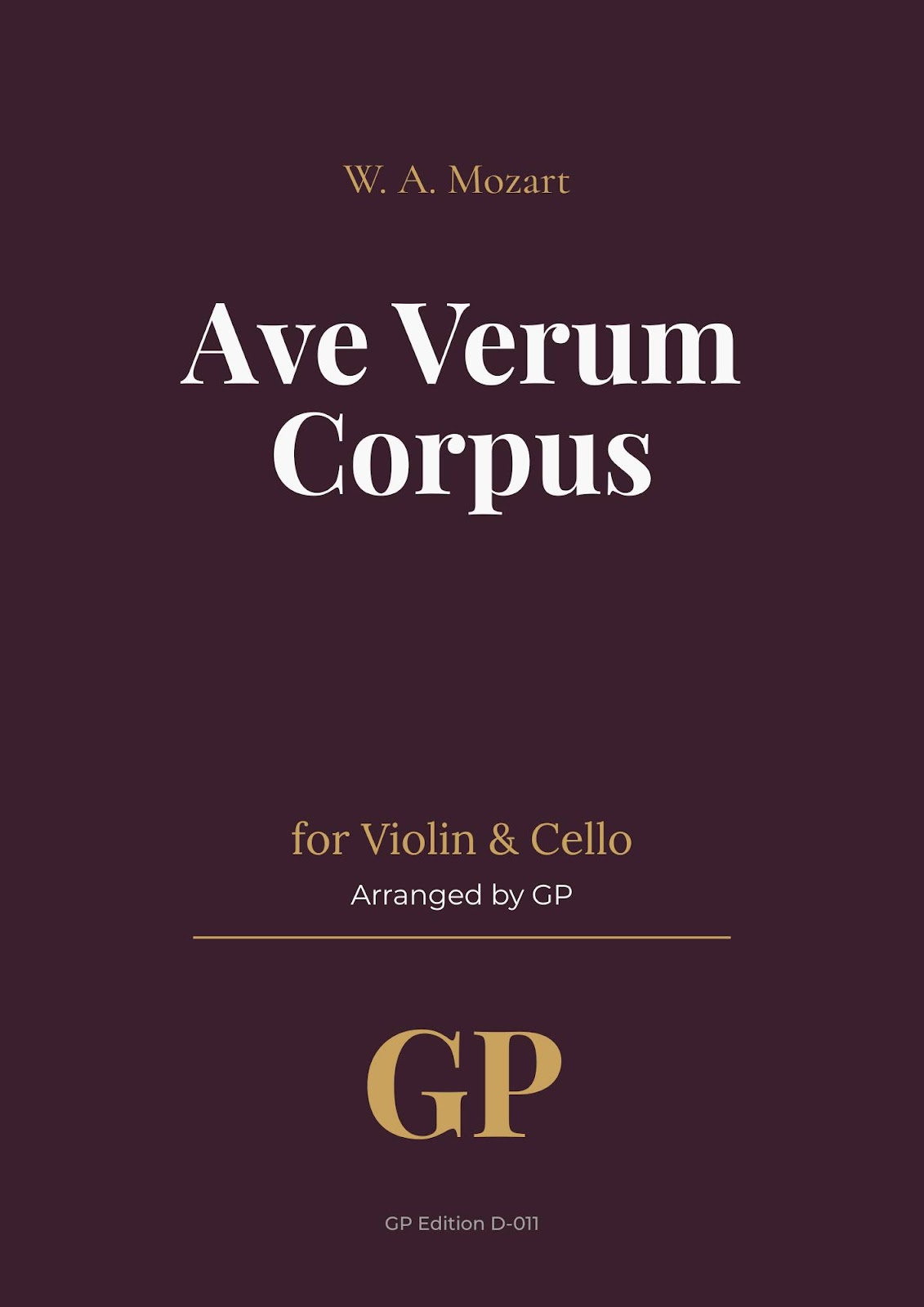 Ave Verum Corpus – W. A. Mozart | Violin & Cello Duo Sheet Music