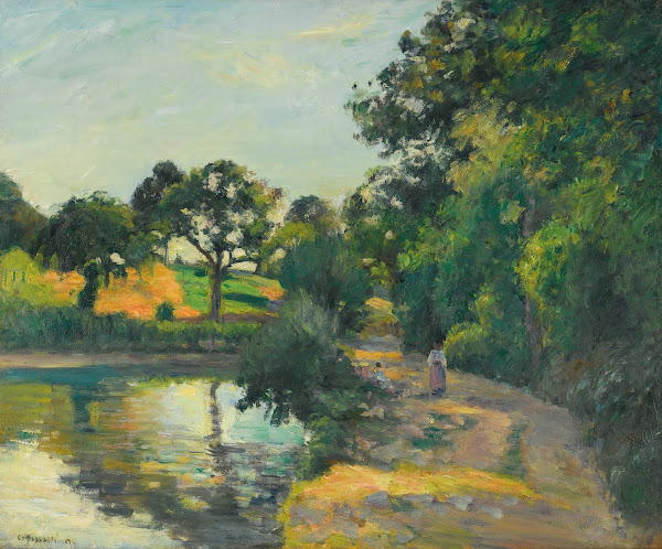 Létang Au Soleil Couchant Montfoucault 1874