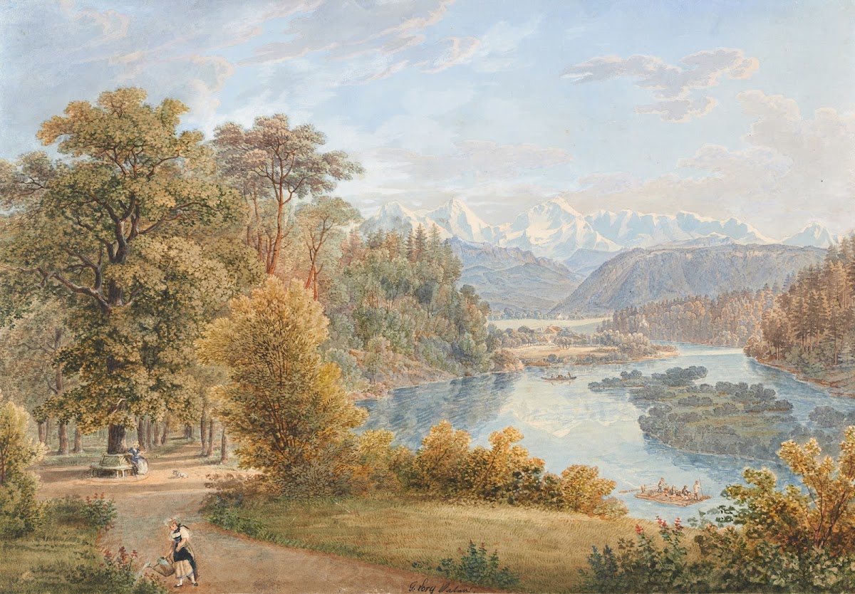 Vue prise dans le Jardin dElfenau Campagne de son Altesse Imperiale Madame la Gr