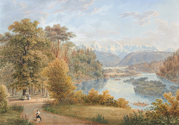Vue prise dans le Jardin dElfenau Campagne de son Altesse Imperiale Madame la Gr