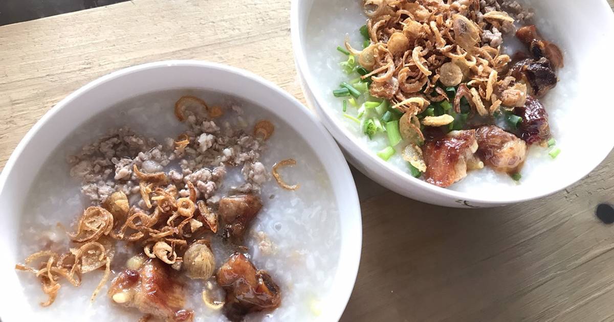 Cháo sườn ram, bào ngư, thịt băm
