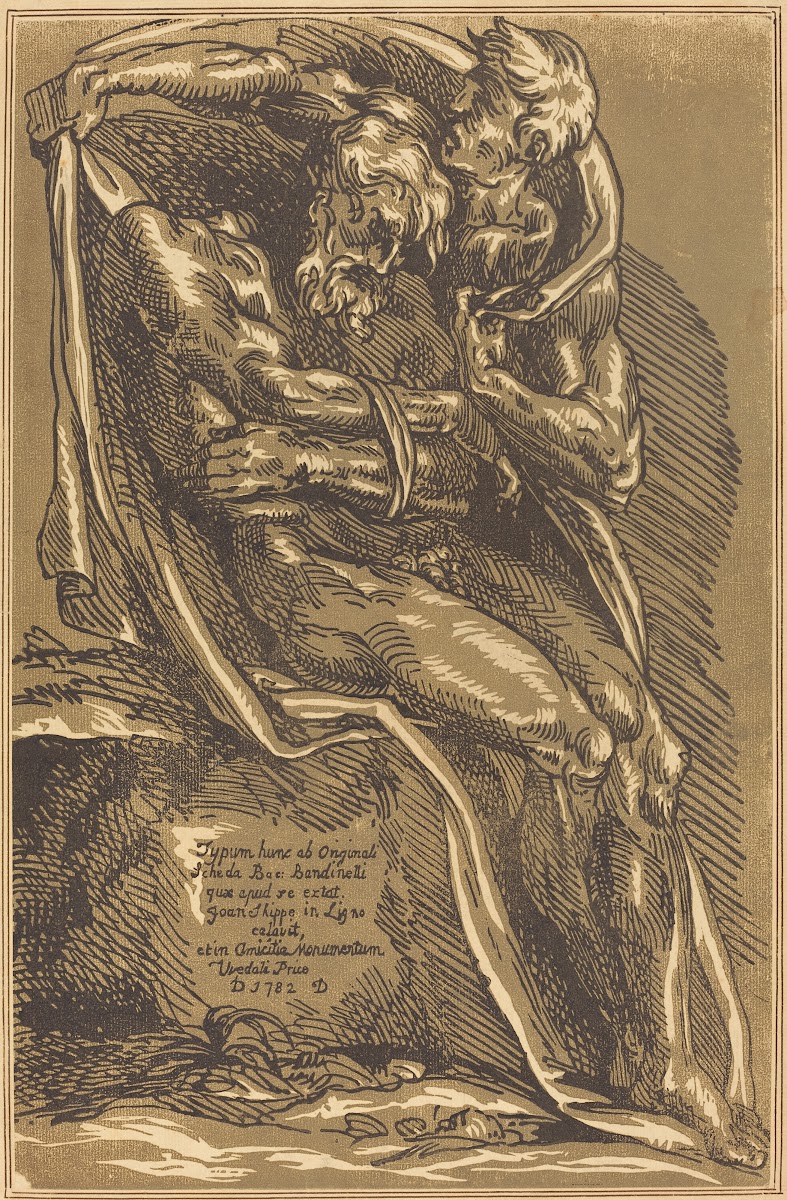 A Naked Man Seated With His Hands Tied 1782