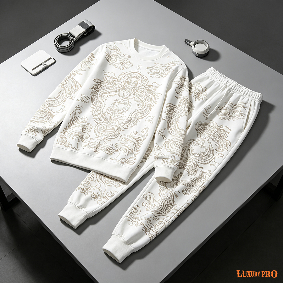 AOP Universal Round Neck Sweatshirt + Universal Sweatpants Set