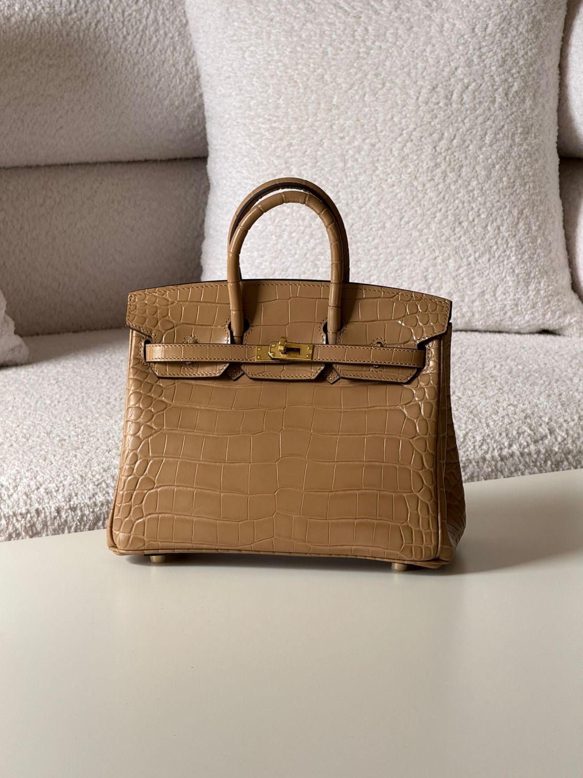 Hermès Birkin 30 — Caqui, Croco