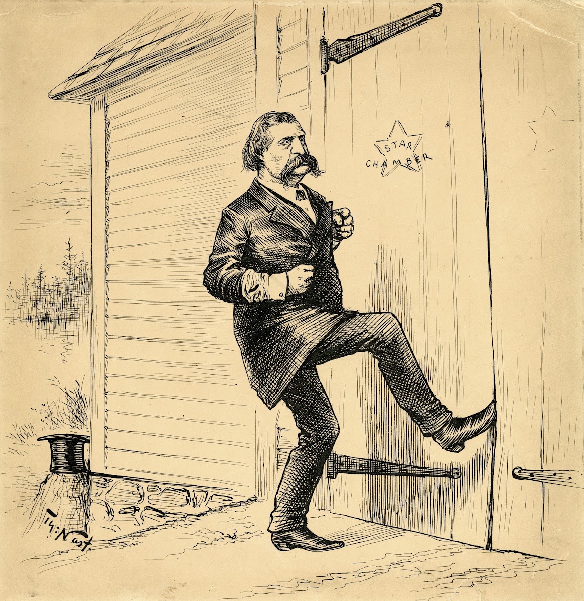 Tis Logan that is gently tapping rapping at the secret chamber door 1886