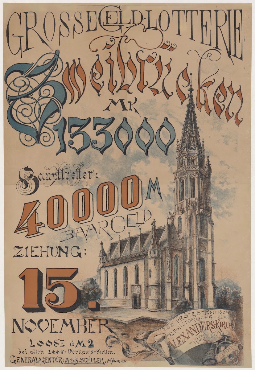 Grossegeld Lotterie Swei Brucken Mk 13300 Prostestantische Althistorische Alexan