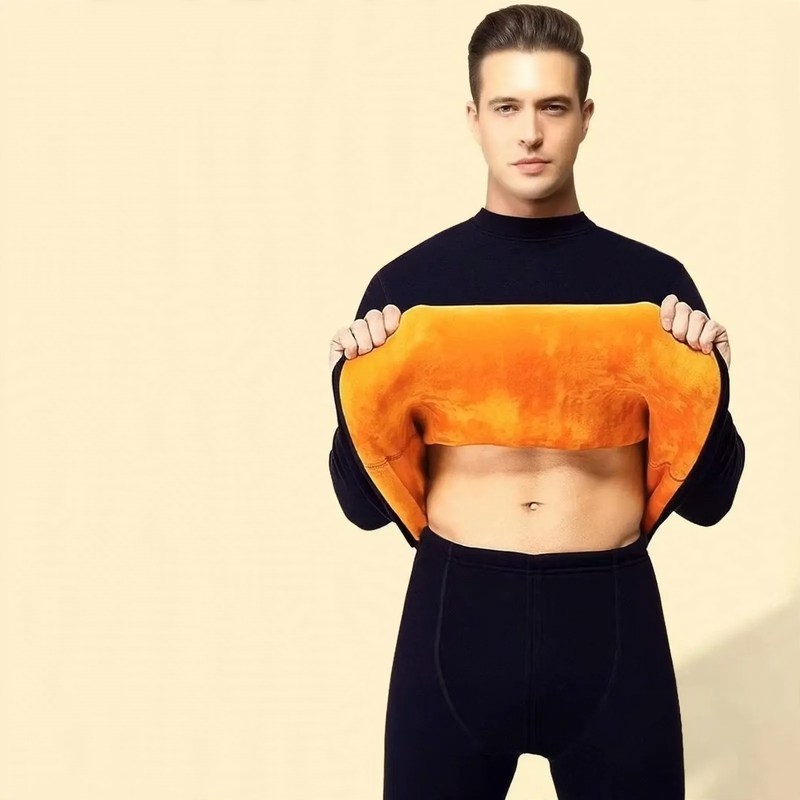 Men's thermal underwear set, extra thick insulation