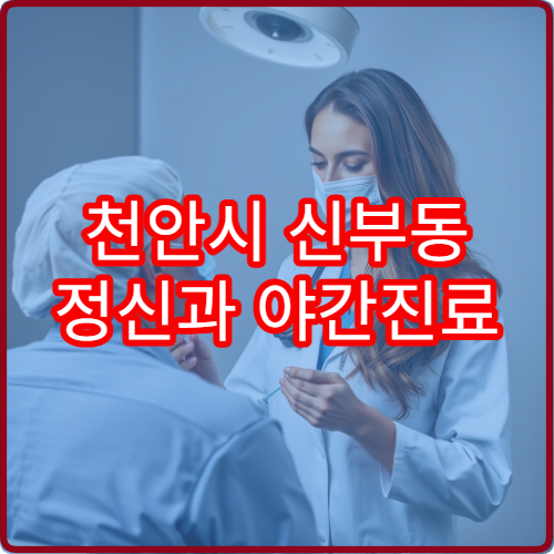 천안시 신부동 정신과 야간진료 가능한 병원 리스트