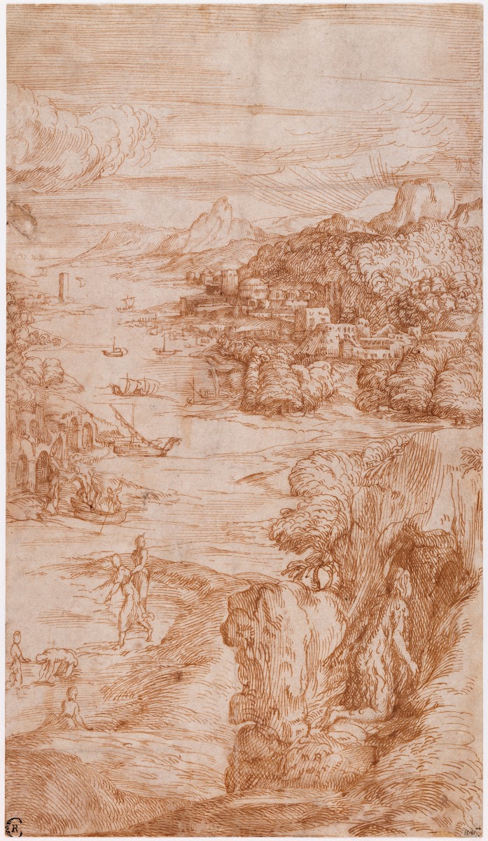 Saint Mary Magdalen Kneeling Outside a Cave 1550 1600