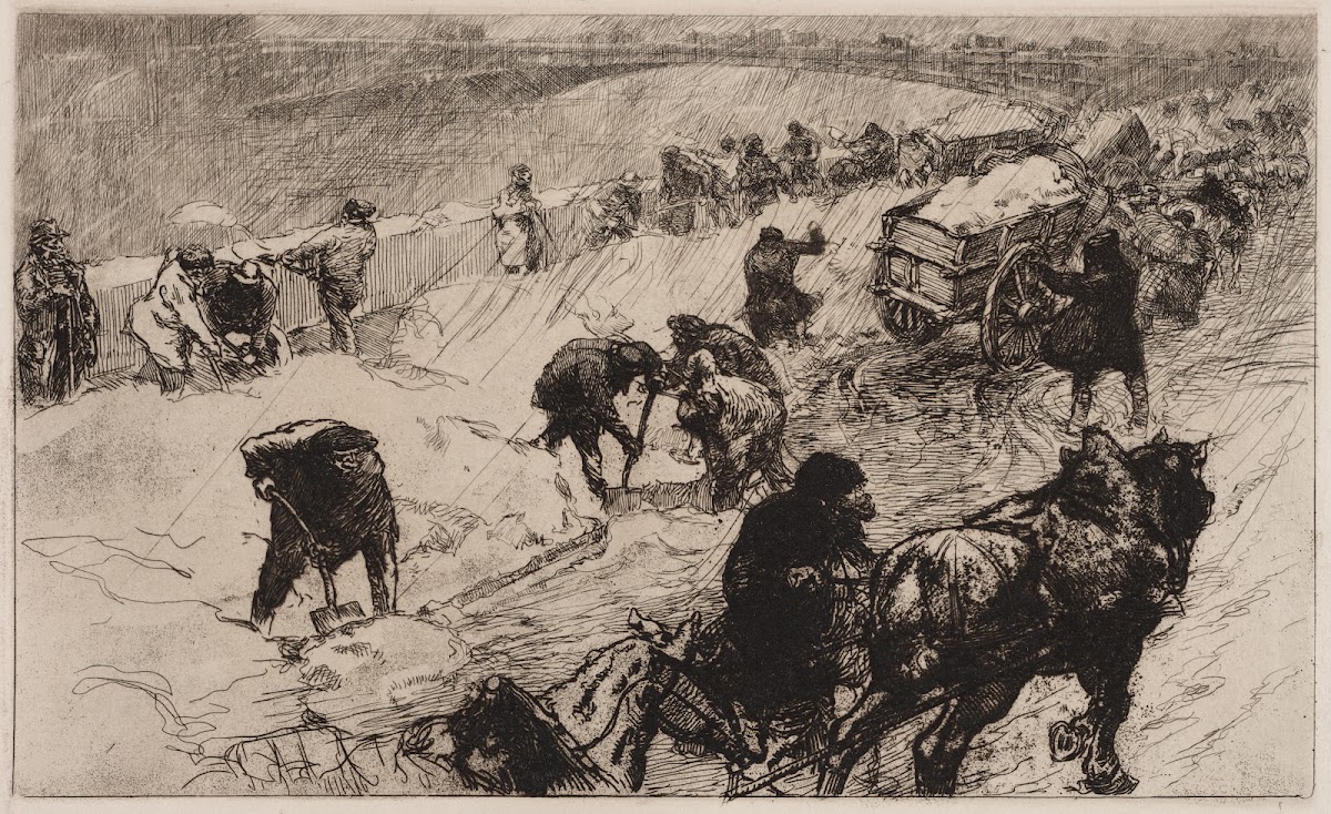 Snowball Fight Quai aux Fleurs 1890