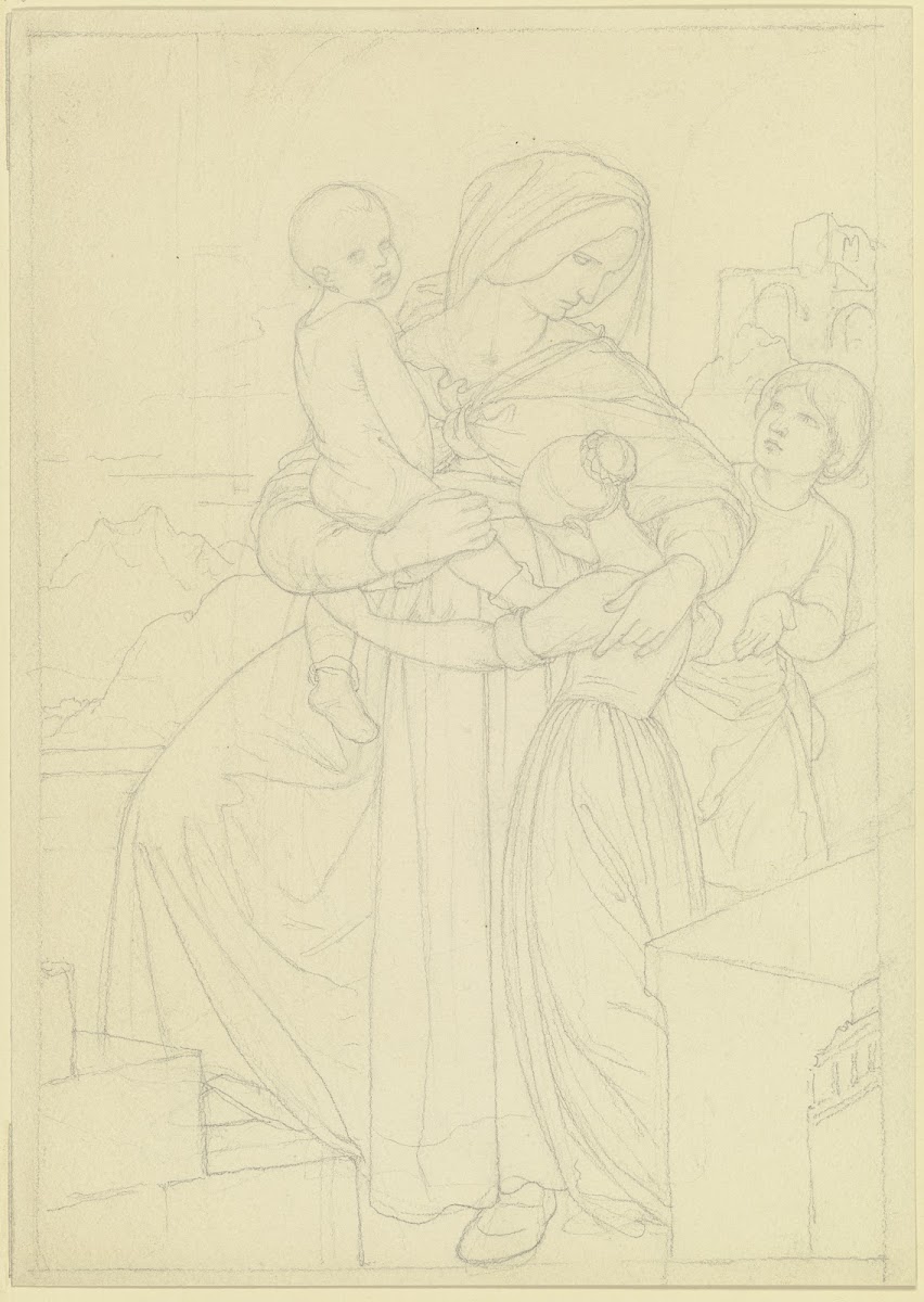 Mother with three children 1850