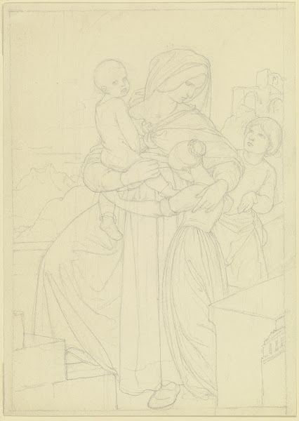 Mother with three children 1850