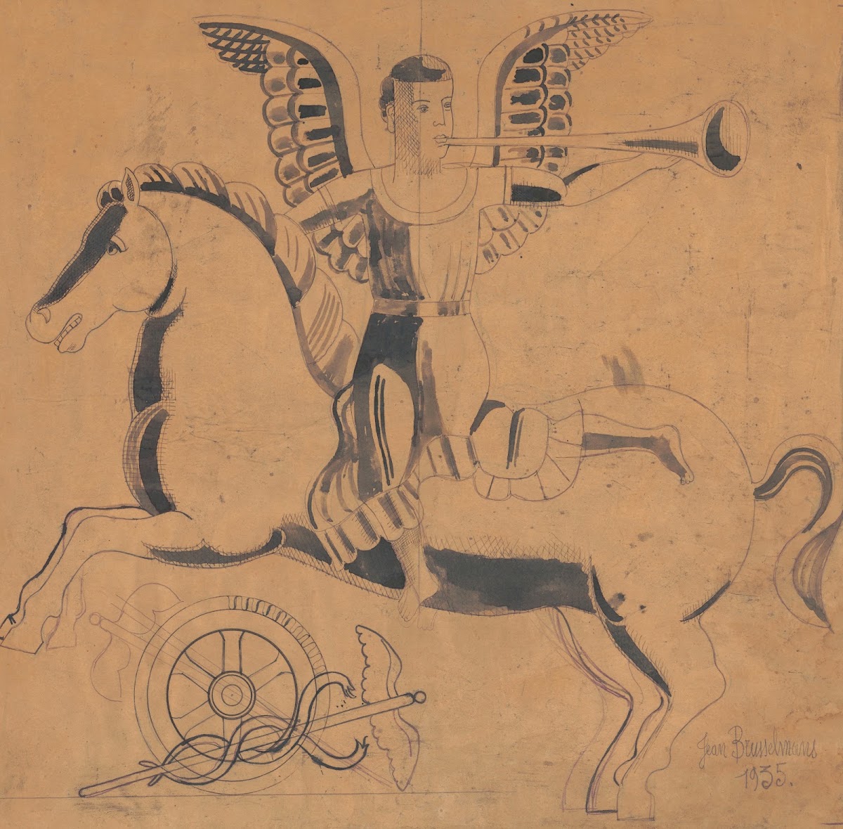 Angel on horse 1935