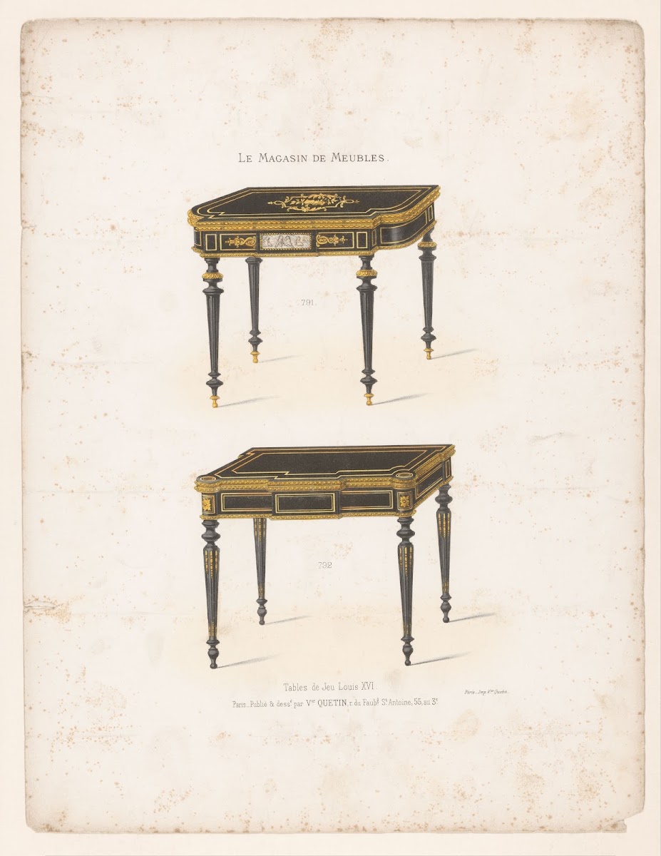 Tables de Jeu Louis XVI 1832   1904
