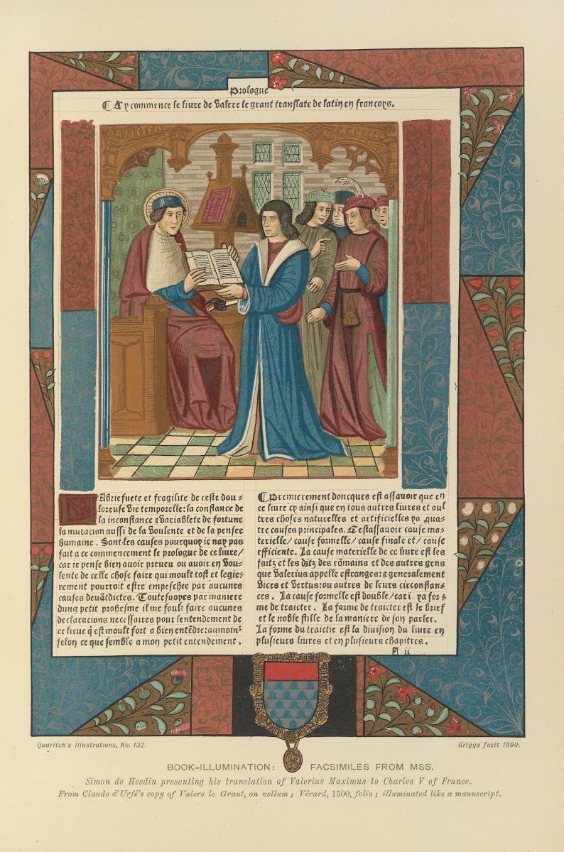 Simon de Hesdin presenting his translation of Valerius Maximus to Charles V of F
