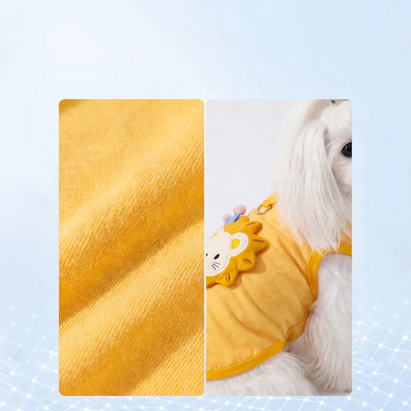 Thin pet tank top, cartoon style
