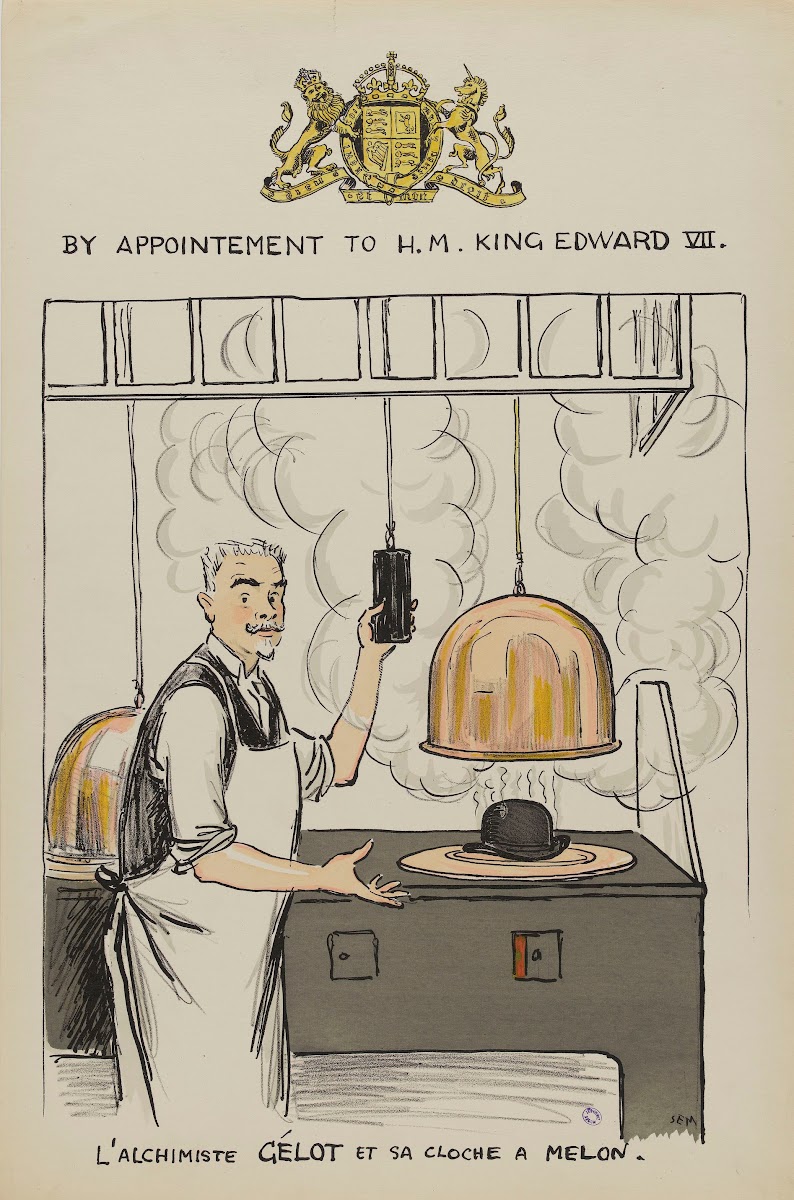 Lalchimiste Gélot et sa cloche à melon 1923