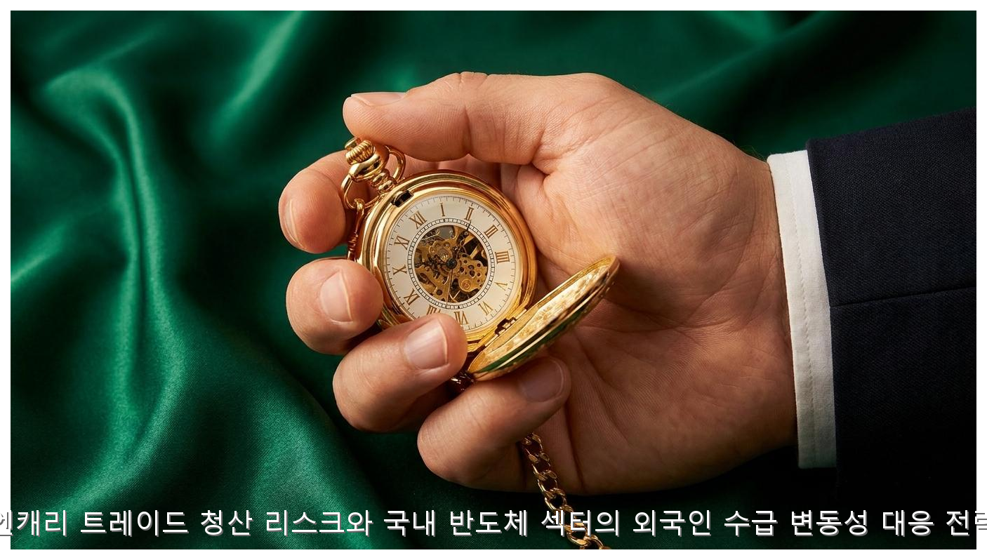 엔캐리 트레이드 청산 리스크와 국내 반도체 섹터의 외국인 수급 변동성 대응 전략 핵심 안내 및 분석 인포그래픽 (2)