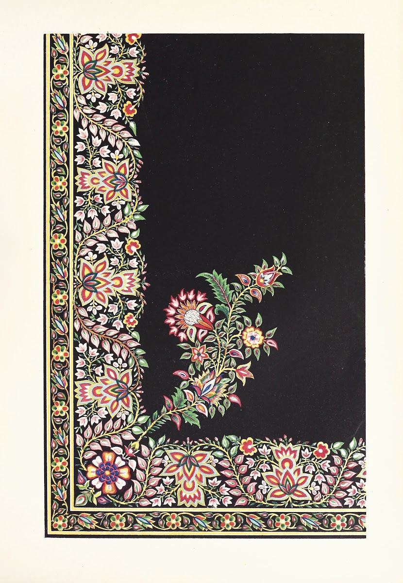 Indian Embroidered Satin Apron 1858