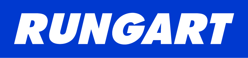 RUNGART Wordmark on Blue
