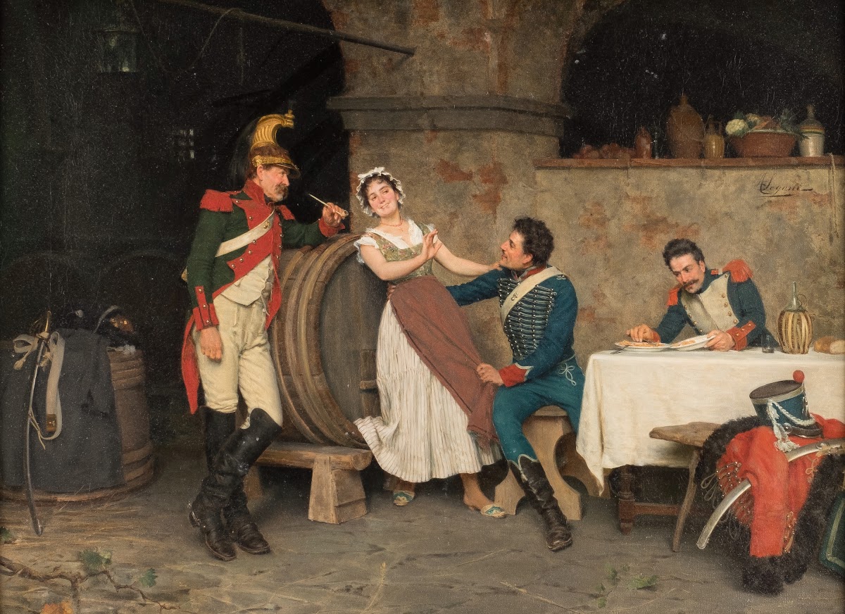 Resting Soldiers In A Tavern