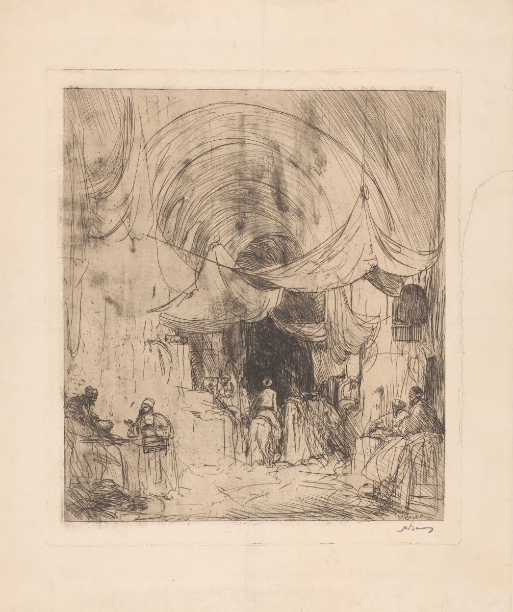 Turkse bazaar met gespannen zeilen 1892