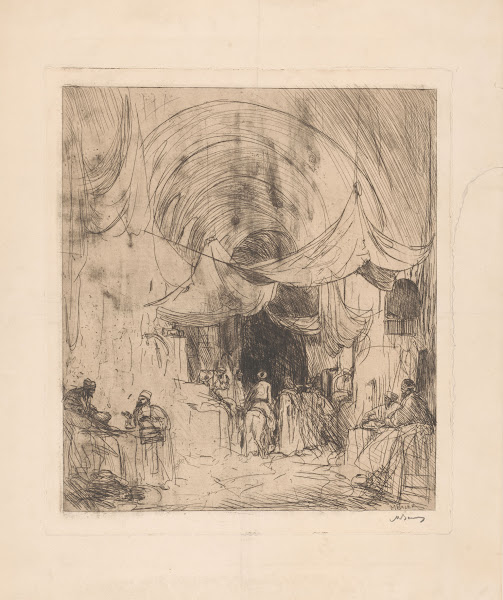Turkse bazaar met gespannen zeilen 1892