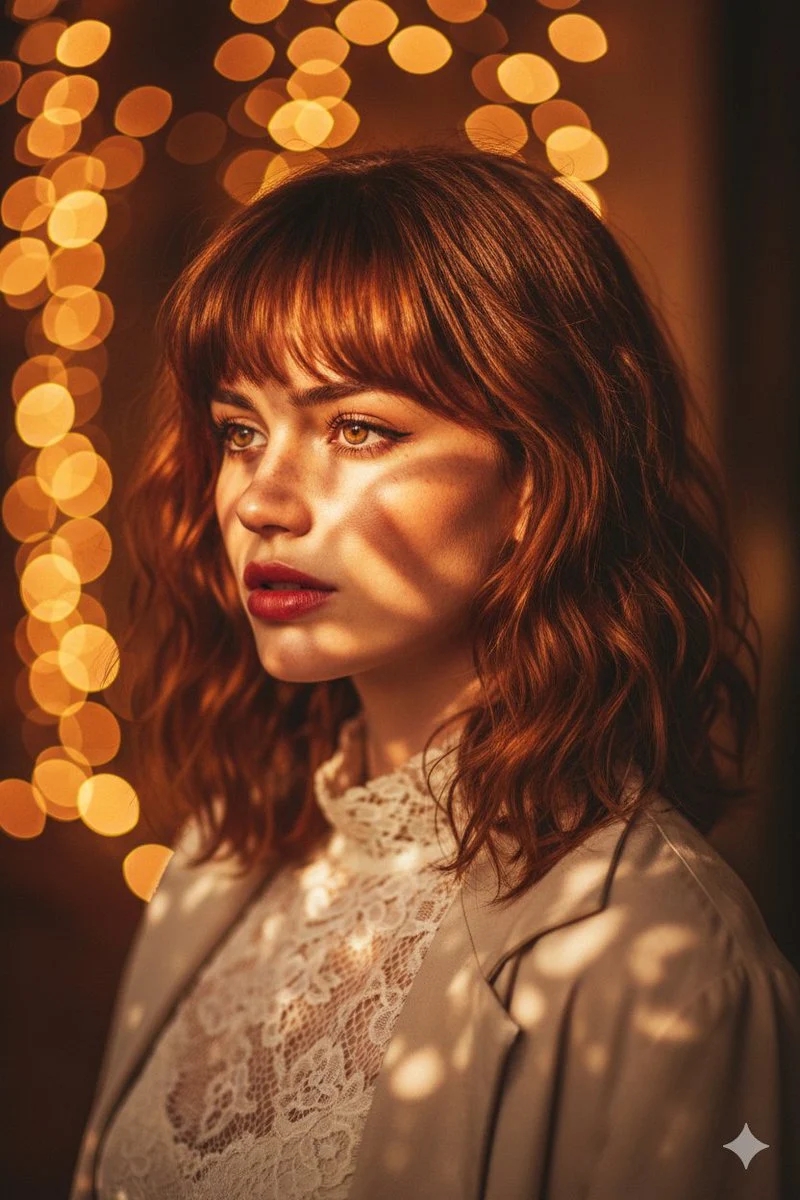 Retrato cinematográfico de gran detalle de una mujer hermosa.