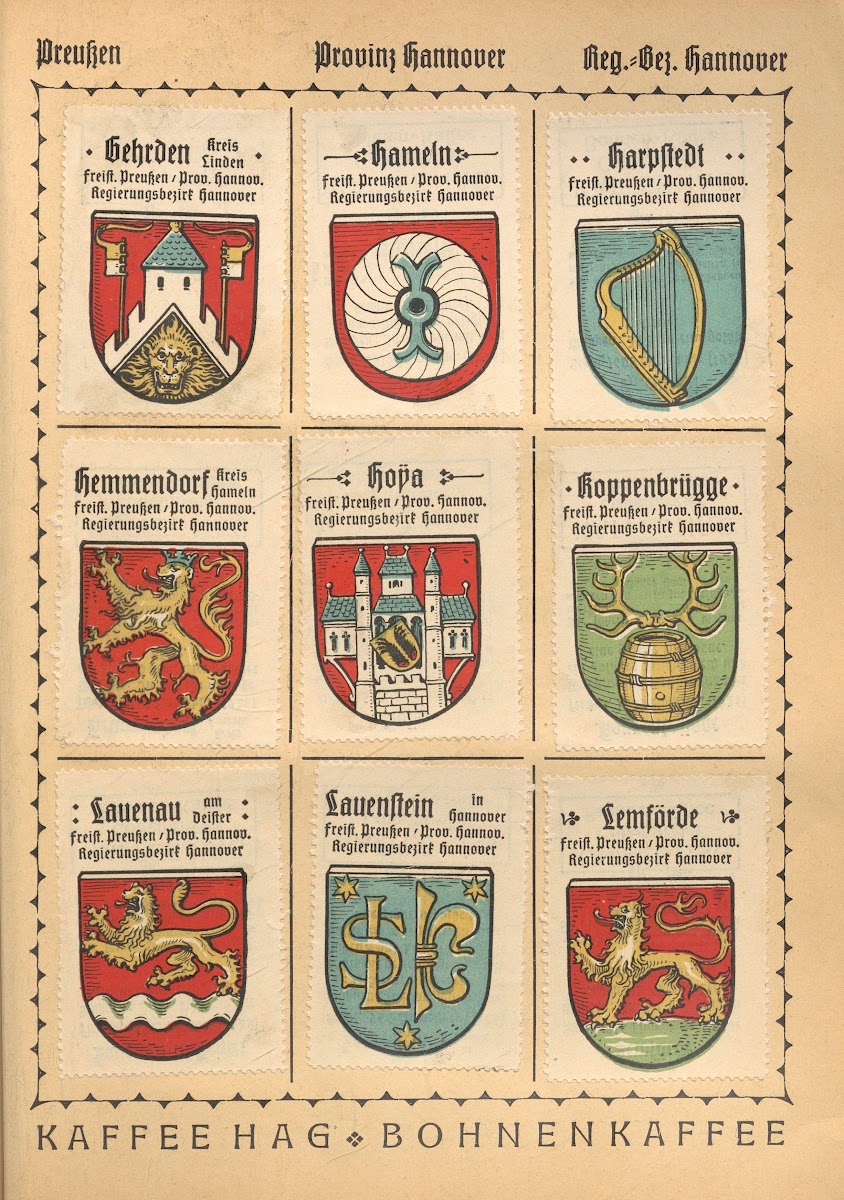 Deutsche Ortswappen German municipal coats of arms Pl21 1925