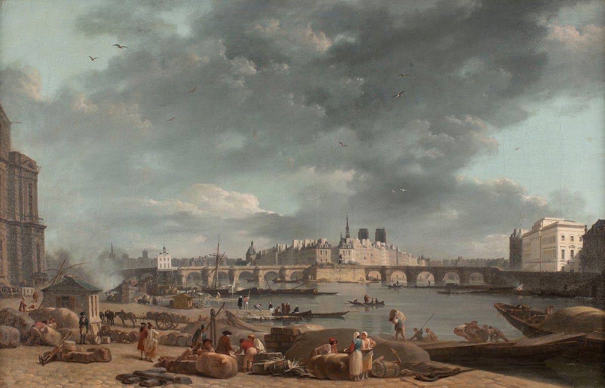 La pointe de lîle de la Cité vue du port Saint Nicolas 1780