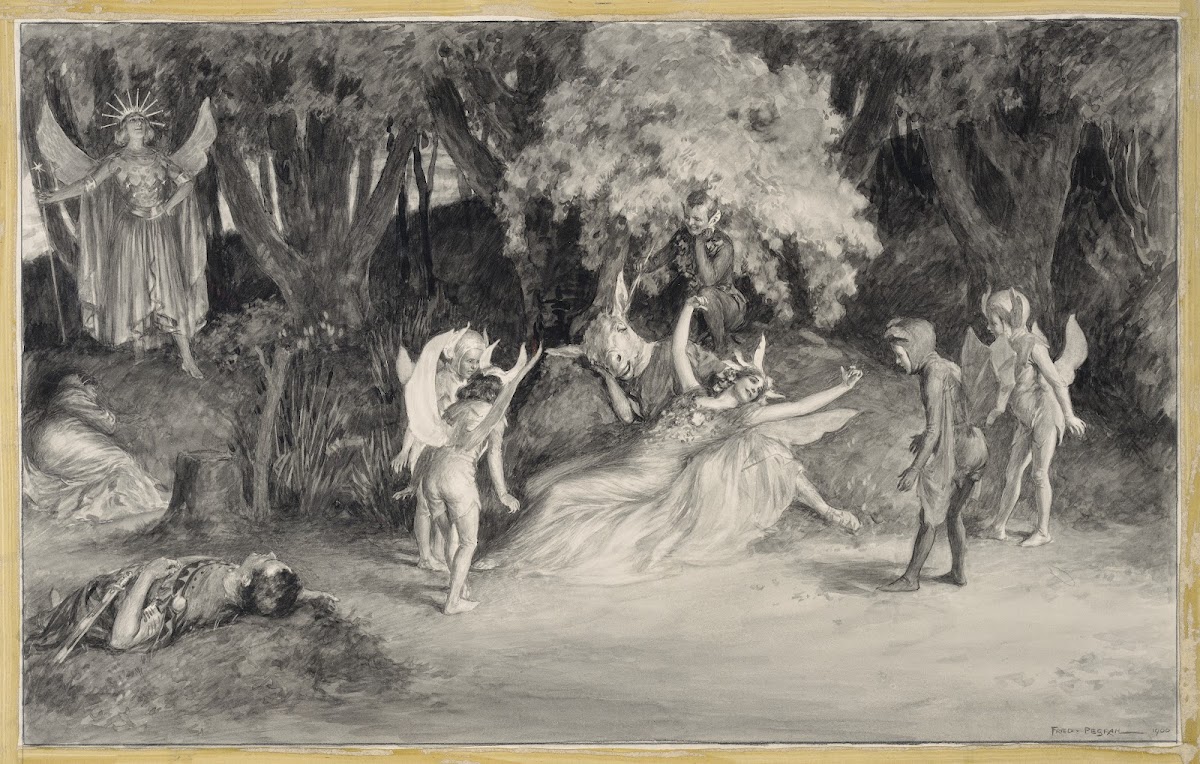 Scenes from A midsummer nights dream at Her Majestys Theatre 1900