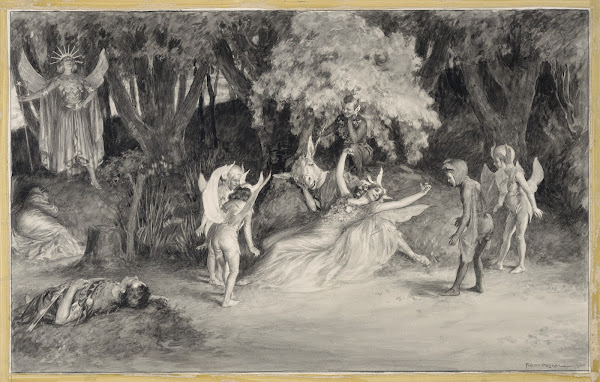 Scenes from A midsummer nights dream at Her Majestys Theatre 1900