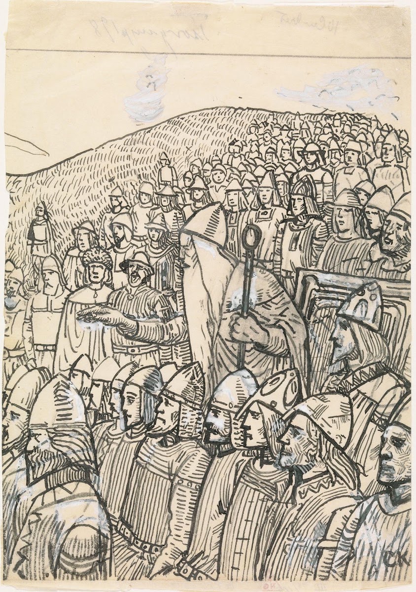 Torgny the Lawman speaks against the Swedish king at the Upsala thing 1895 1899