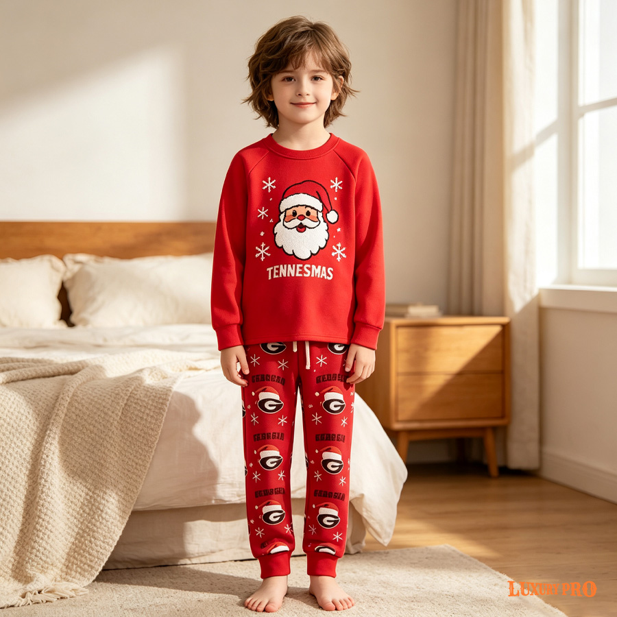 AOP YF Kids' Raglan‑Sleeve Pajamas