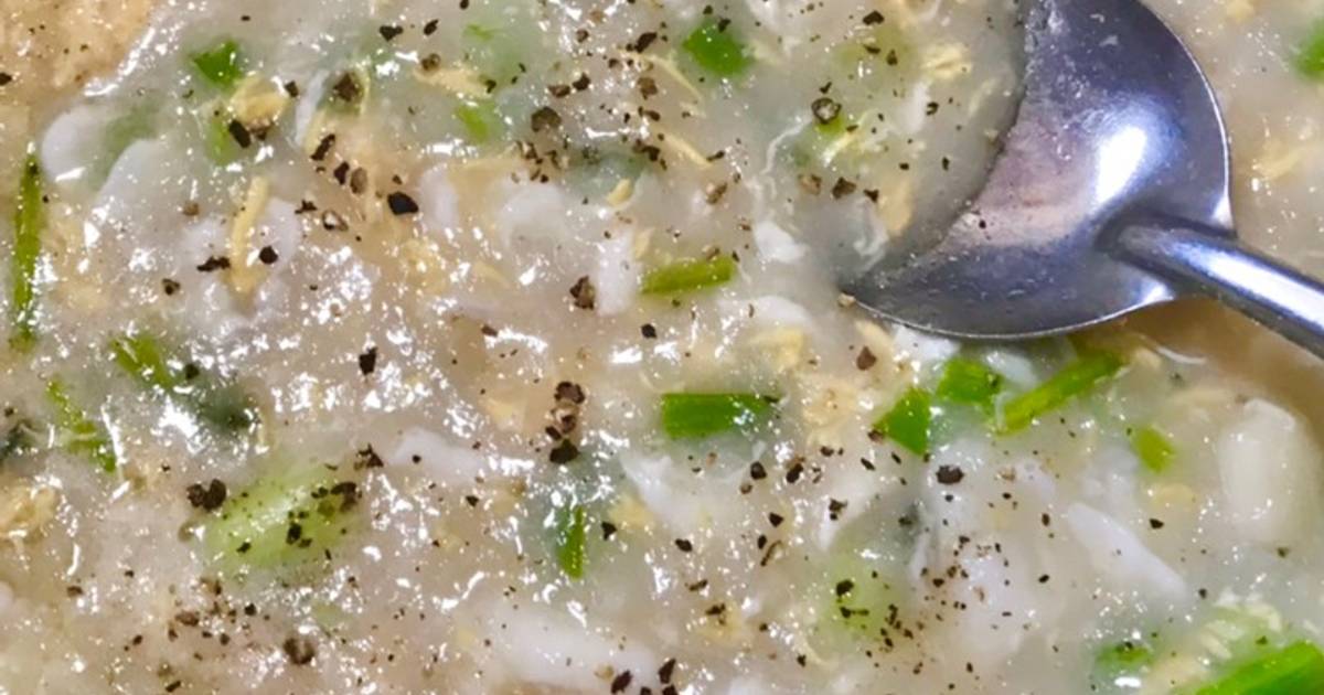 Cháo gói nấu trứng