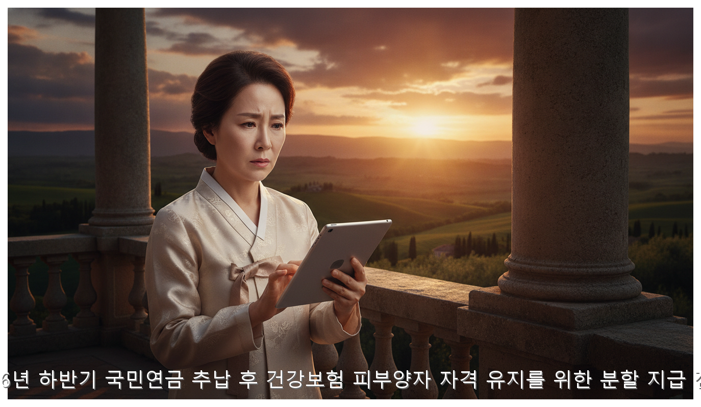 2026년 하반기 국민연금 추납 후 건강보험 피부양자 자격 유지를 위한 분할 지급 전략 핵심 안내 및 분석 인포그래픽 (2)