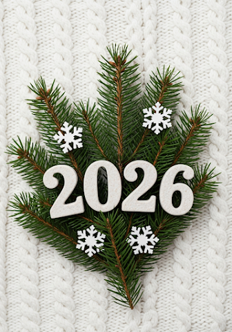 New Year 2026 Knit Wood